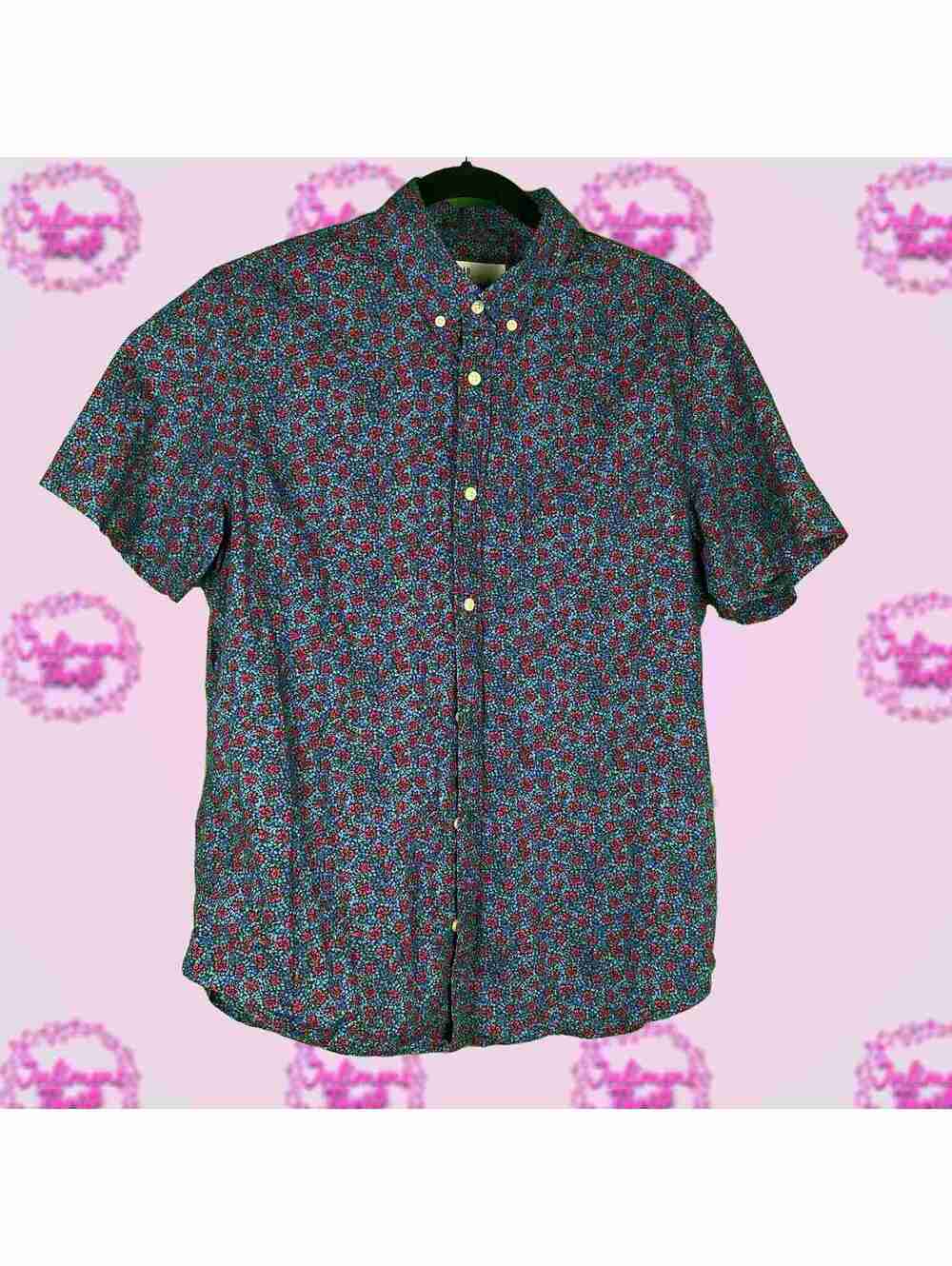 GAP Blue & Red Flower Shirt
